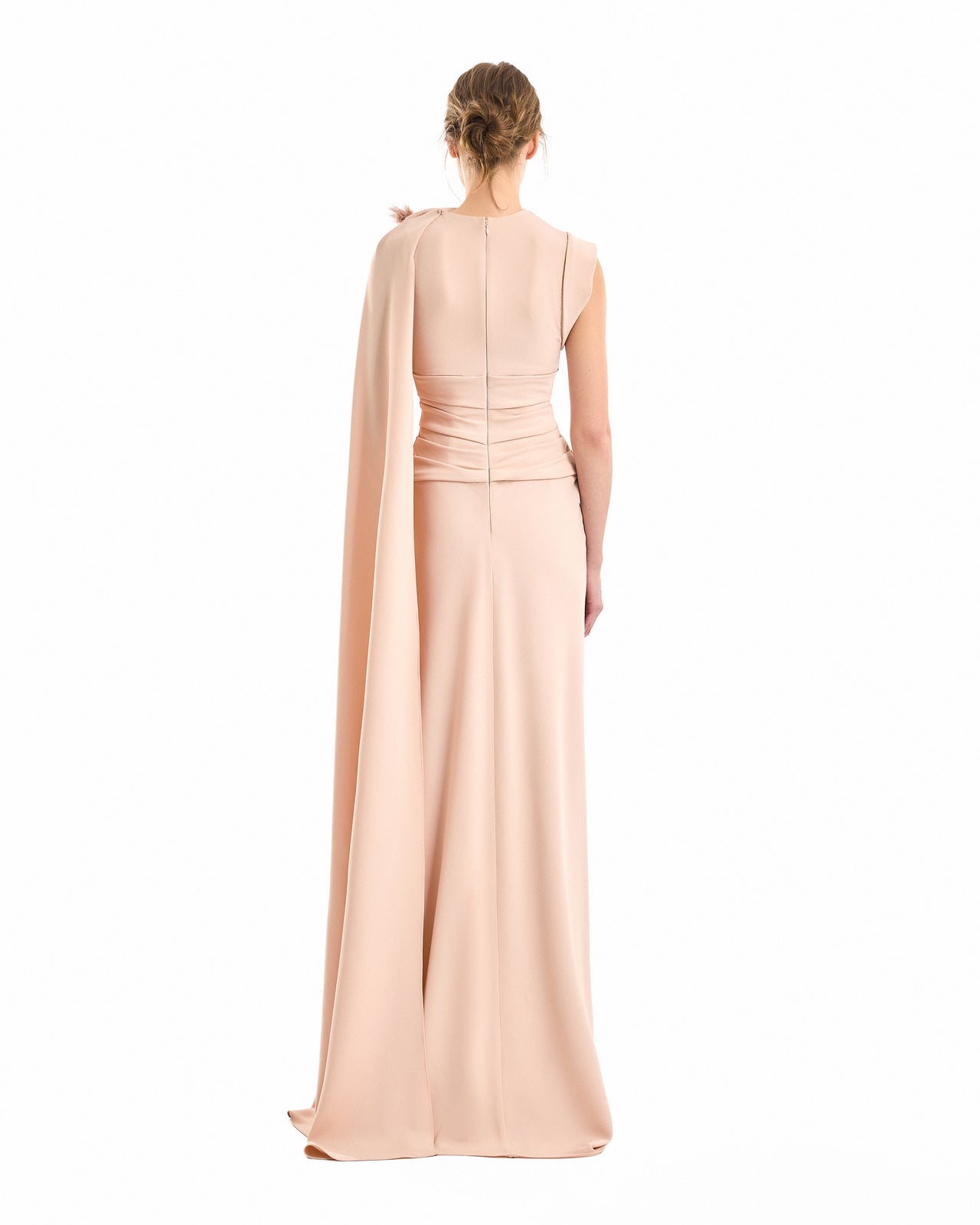 Feathered Shoulder Dress