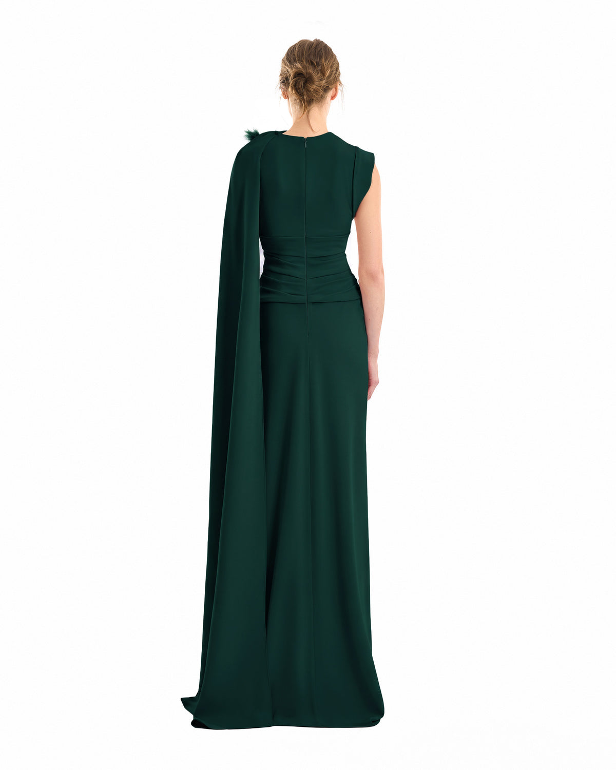 Feathered Shoulder Dress