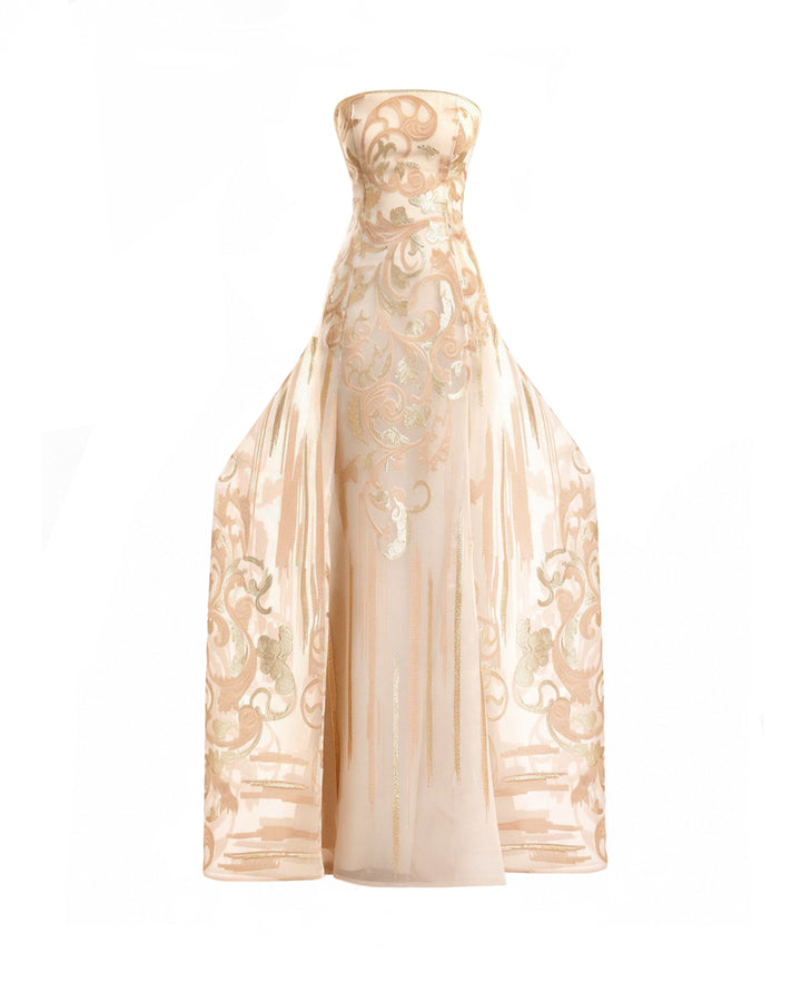Strapless Jacquard Dress