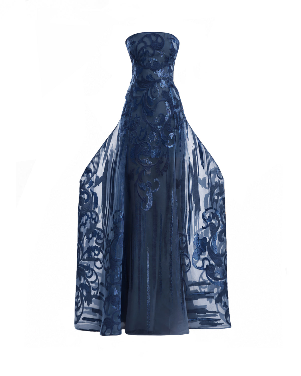 Strapless Jacquard Dress