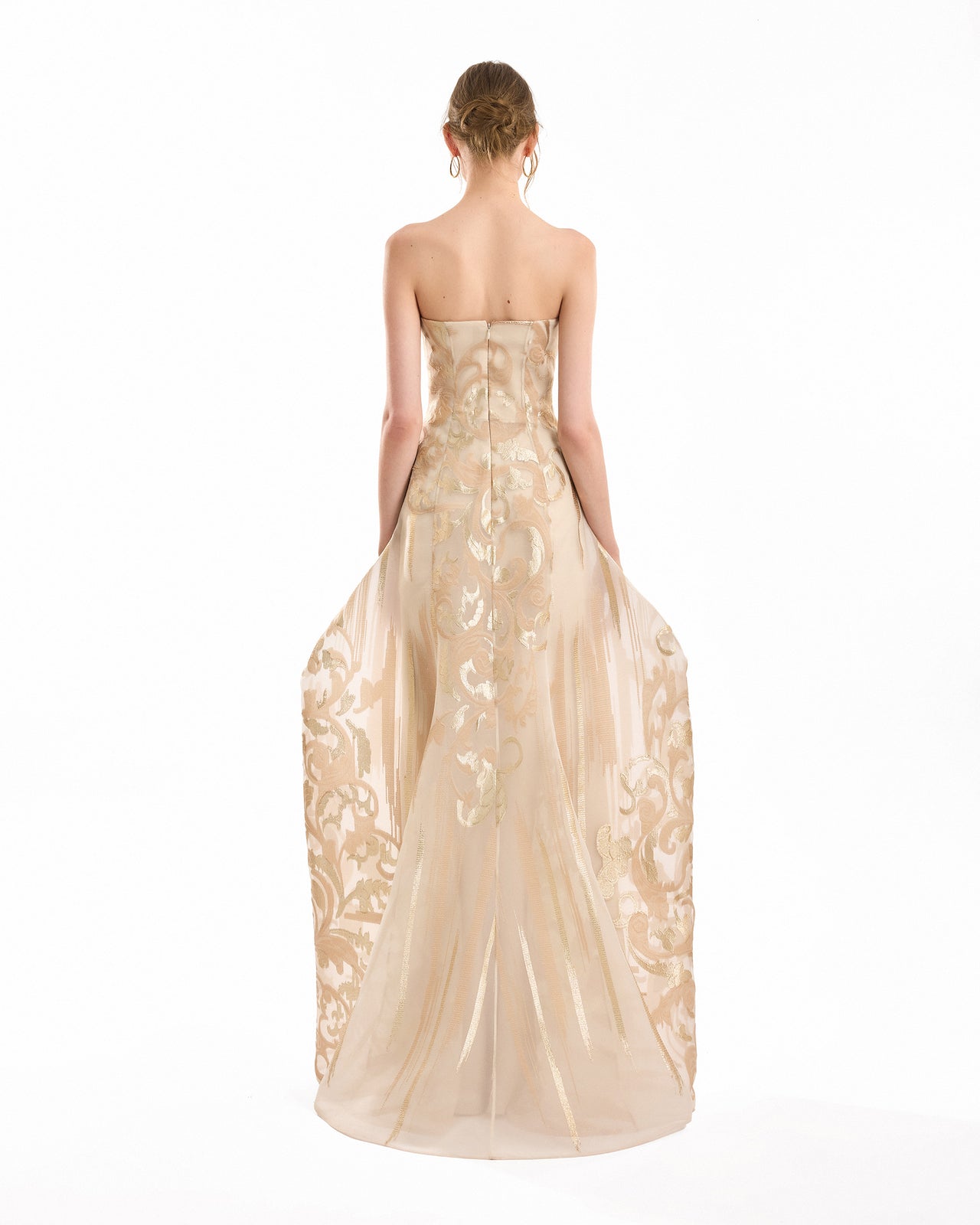Strapless Jacquard Dress