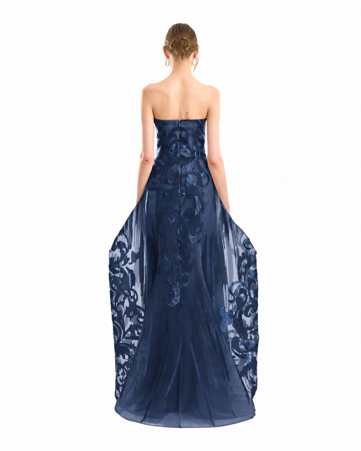 Strapless Jacquard Dress