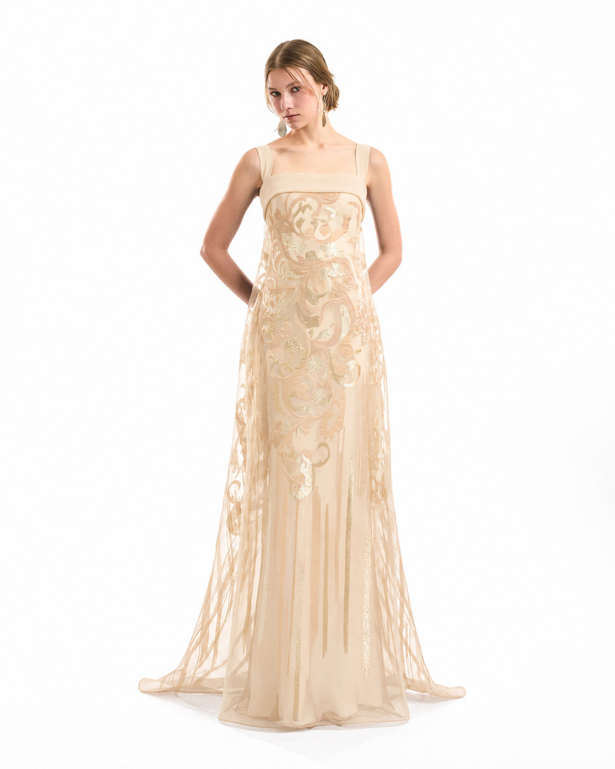 Sheer Overlay Dress