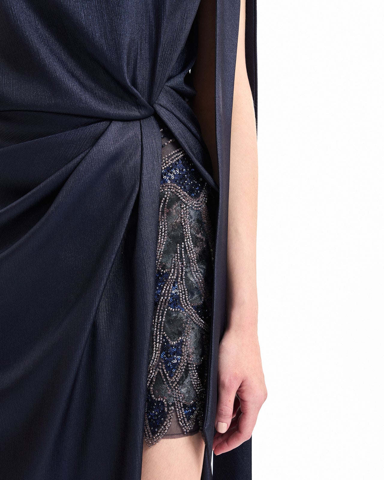 One-Shoulder Slit Dress
