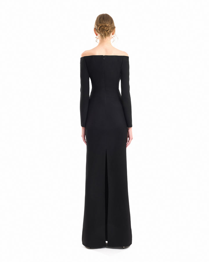 Off-Shoulder Beaded Dress