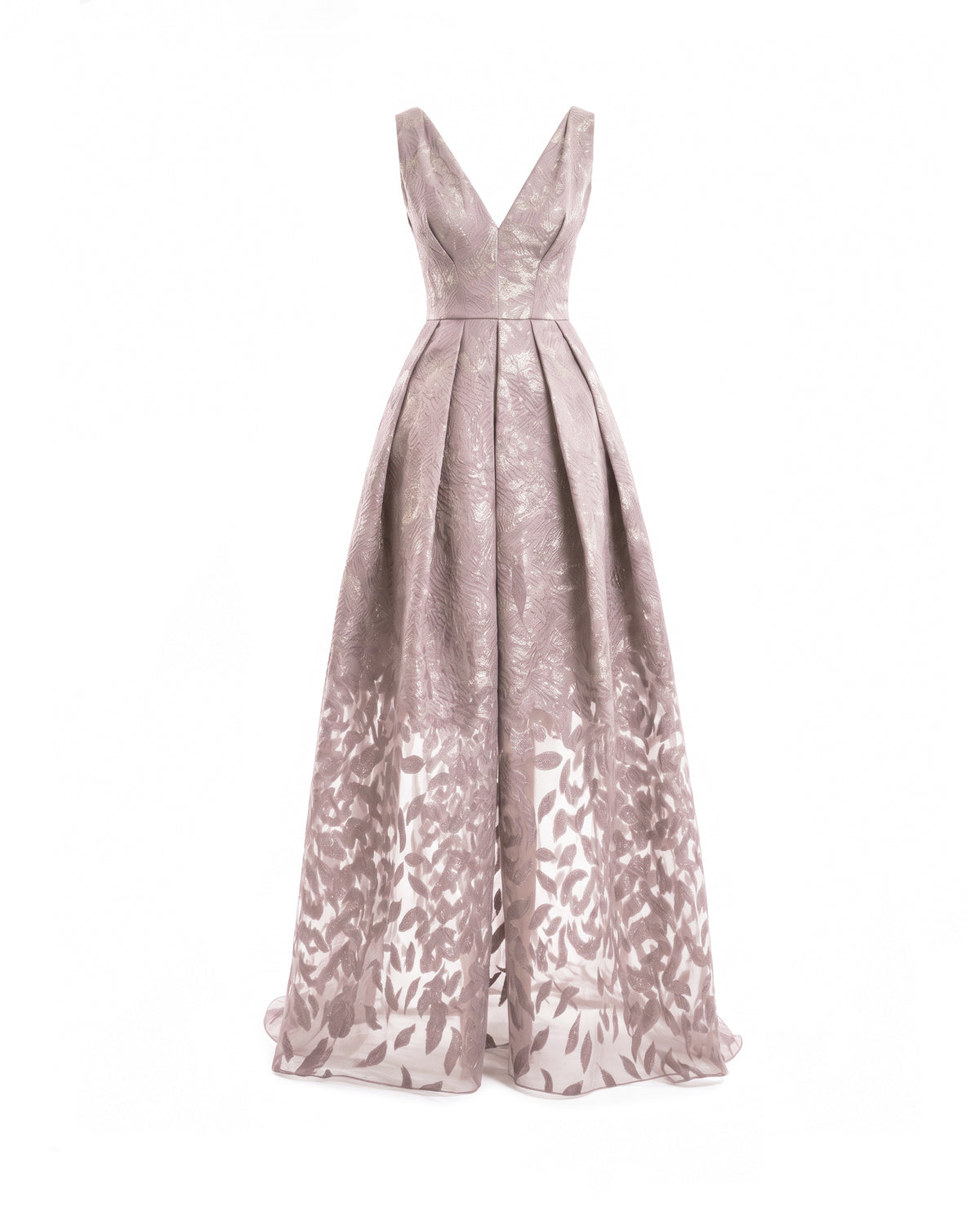 V-Neck Jacquard Dress