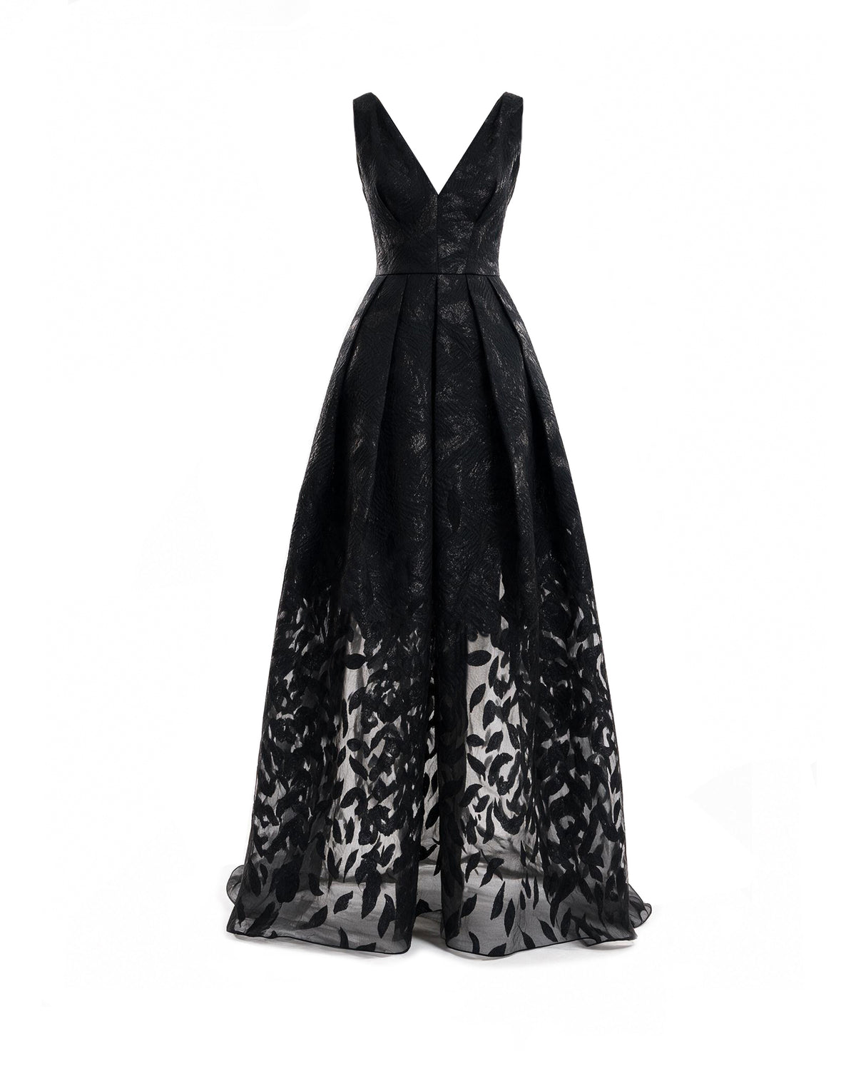 V-Neck Jacquard Dress