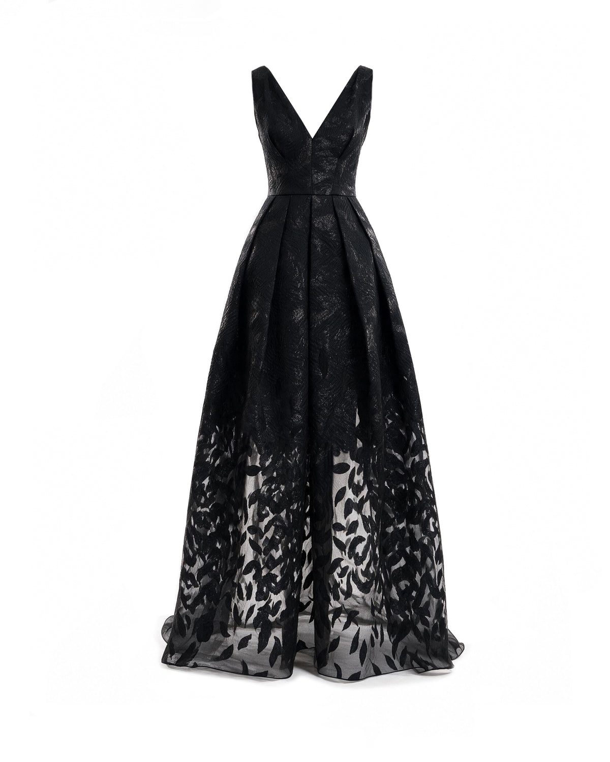 V-Neck Jacquard Dress
