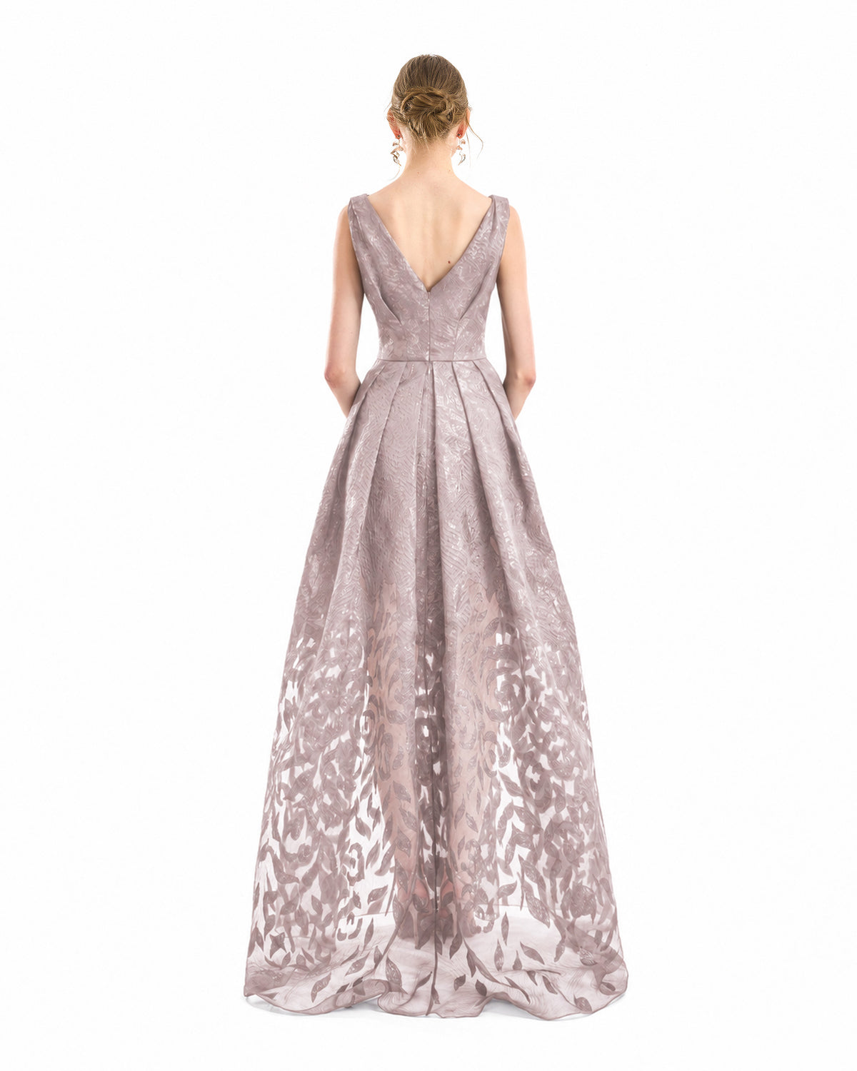 V-Neck Jacquard Dress