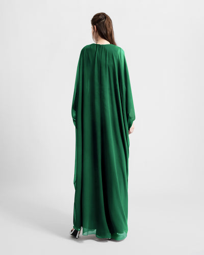 Green Draped Dress