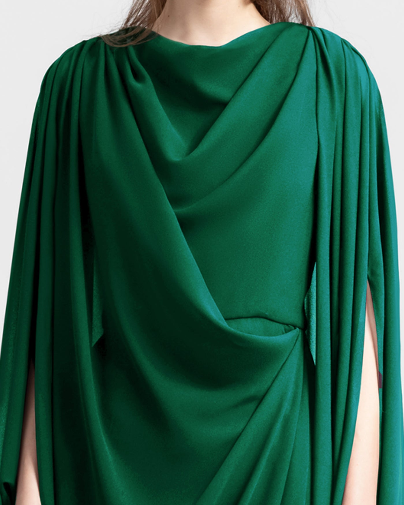 Green Draped Dress