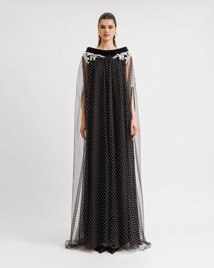 Fold - over Neckline Kaftan - Gemy Maalouf