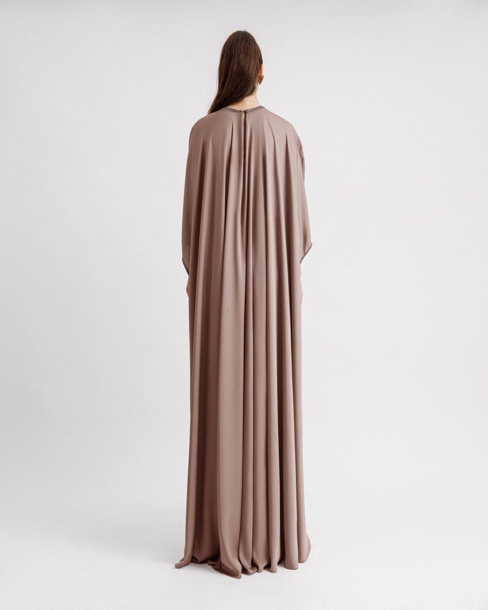 Taupe Kaftan - Gemy Maalouf