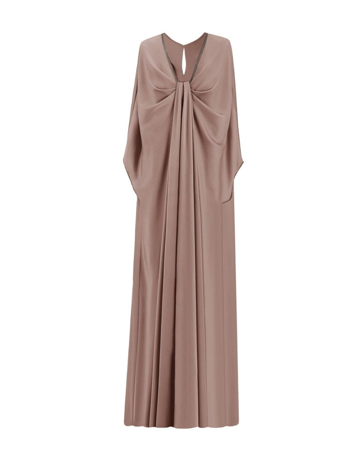 Taupe Kaftan - Gemy Maalouf