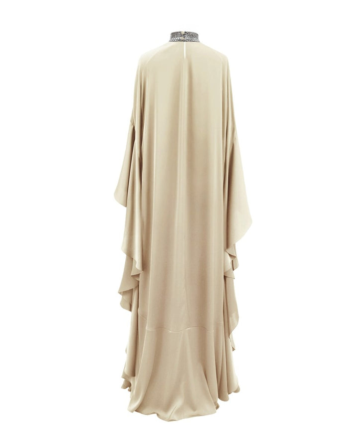 Beaded Cream Kaftan - Gemy Maalouf