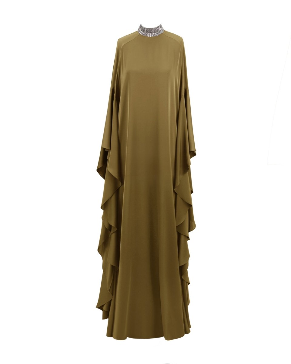 Beaded Collar Kaftan - Gemy Maalouf