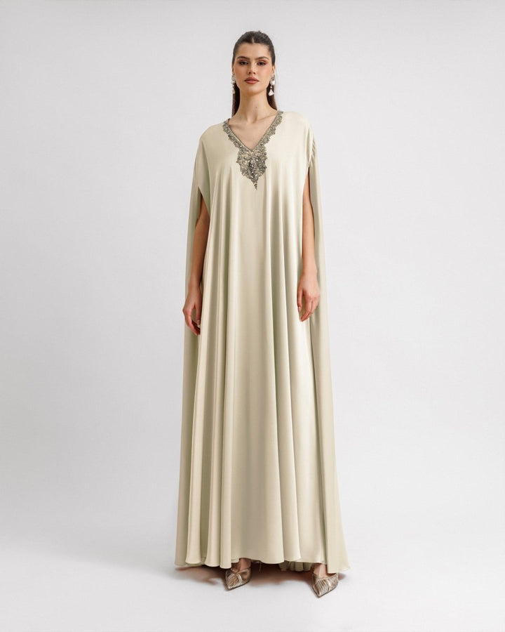 V - neckline Kaftan - Gemy Maalouf