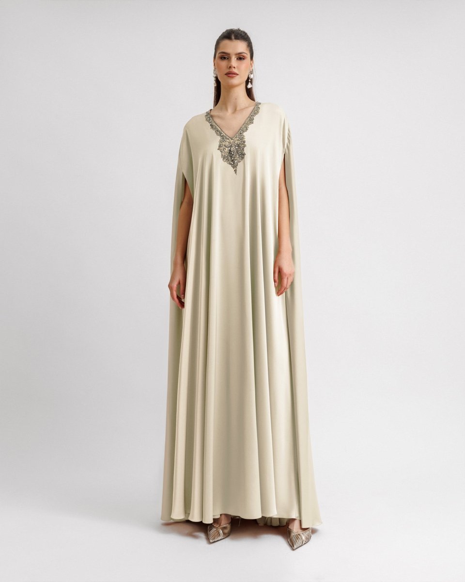V - neckline Kaftan - Gemy Maalouf