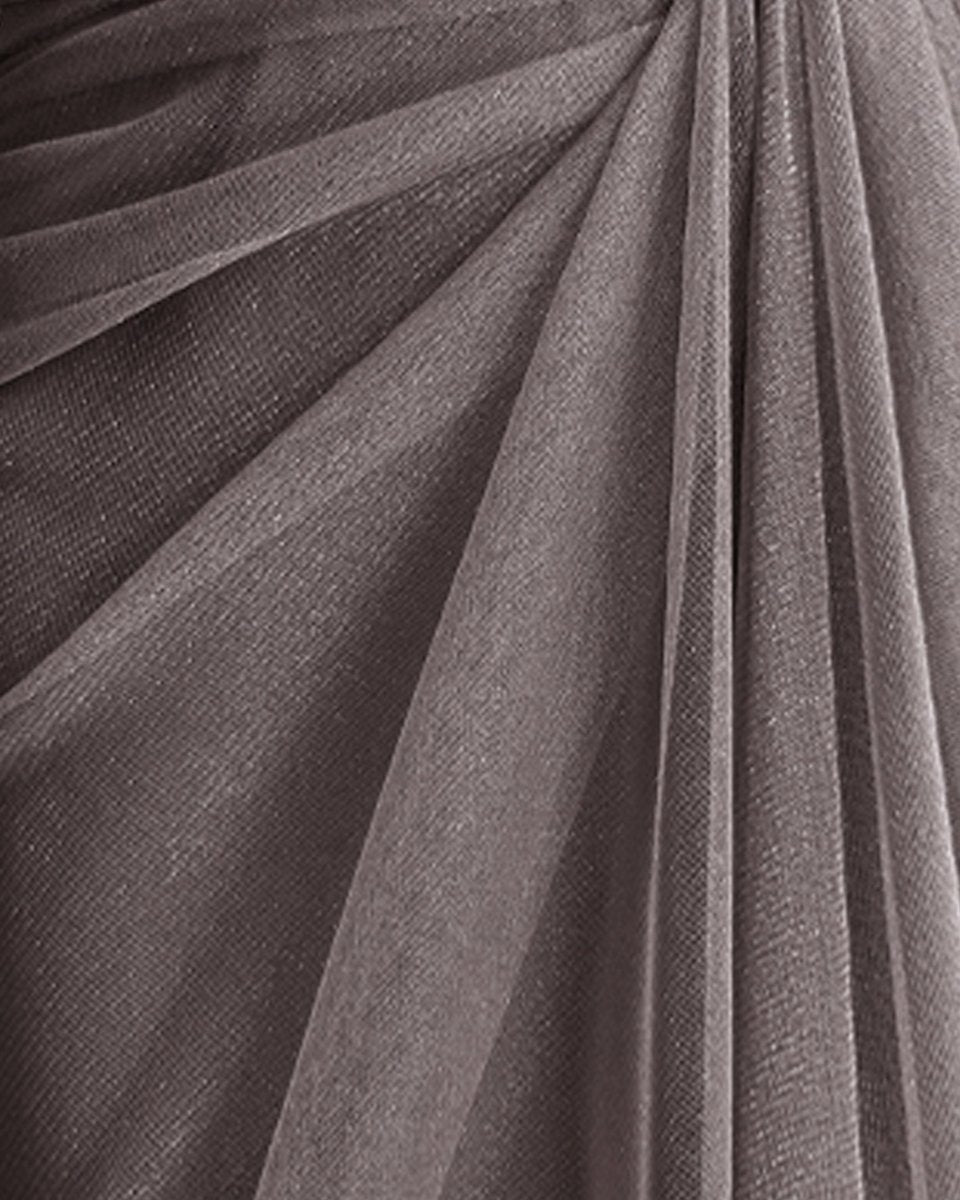 Asymmetrical Sleeves Draped Dress - Gemy Maalouf