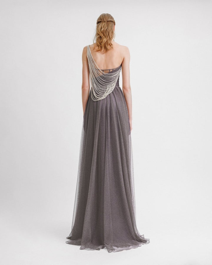 One - shoulder Draped Dress - Gemy Maalouf