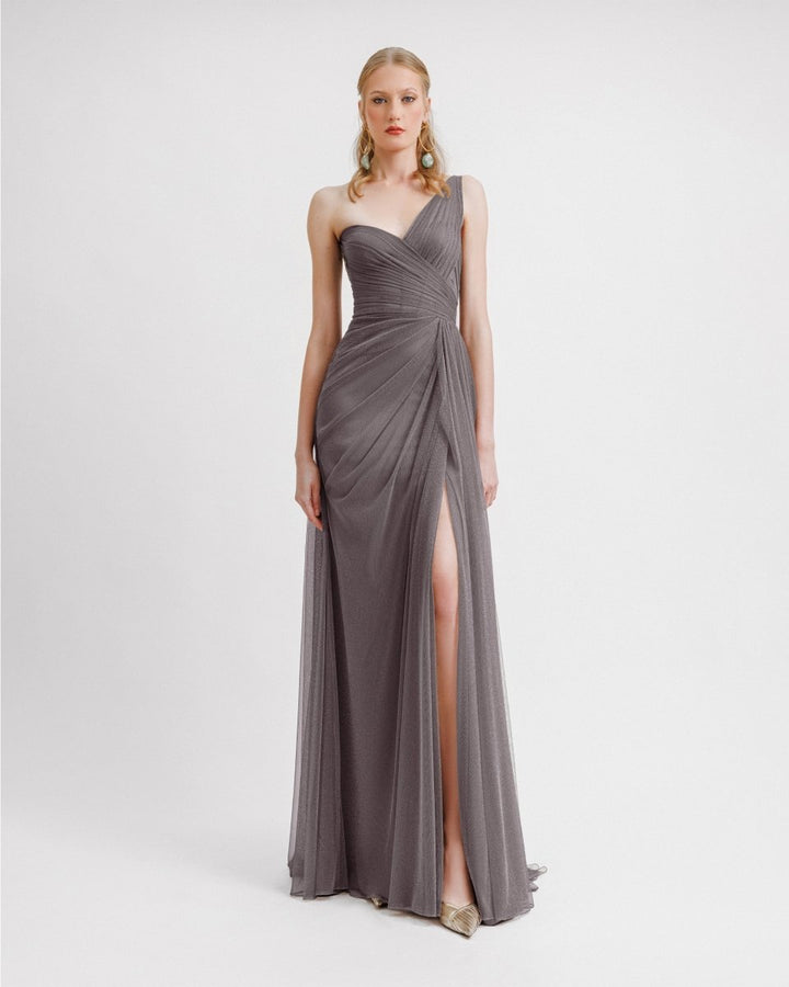 One - shoulder Draped Dress - Gemy Maalouf