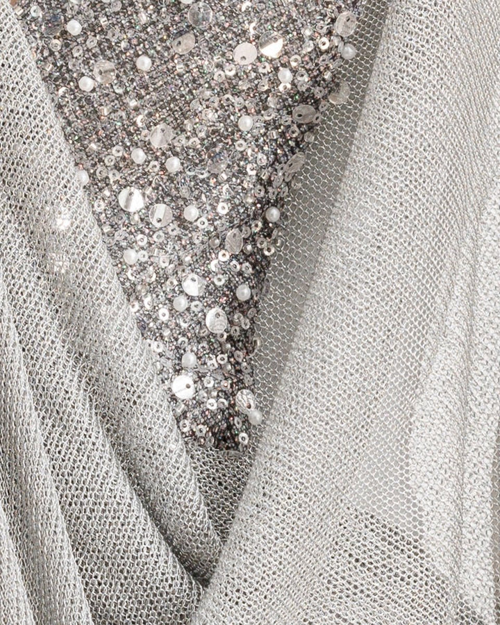 Beaded V - neckline dress - Gemy Maalouf