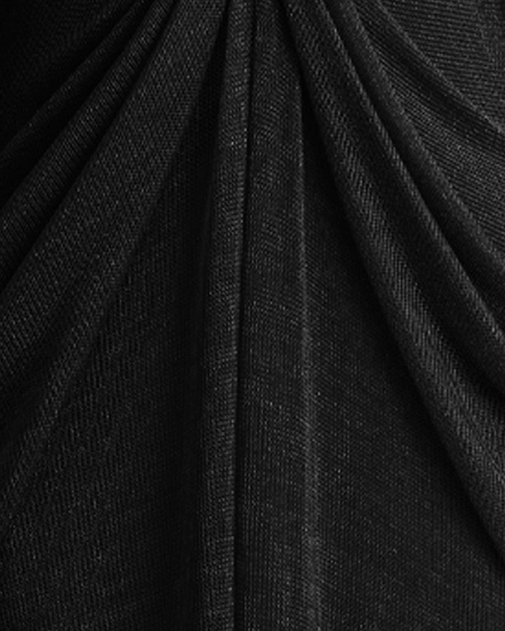 V - Neckline Draped Dress - Gemy Maalouf