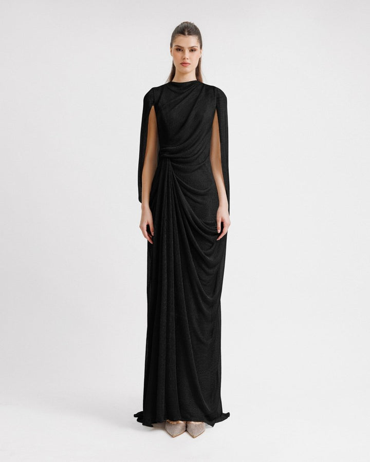 Long tulle dress with draping - Gemy Maalouf