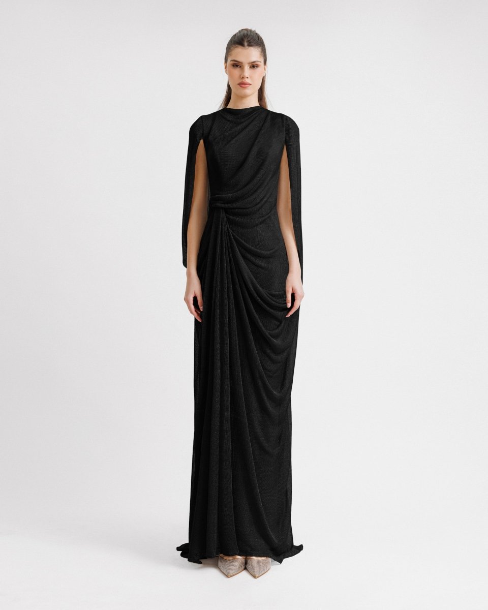 Long tulle dress with draping - Gemy Maalouf