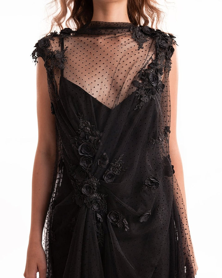 Draped Cape - like Dress - Gemy Maalouf