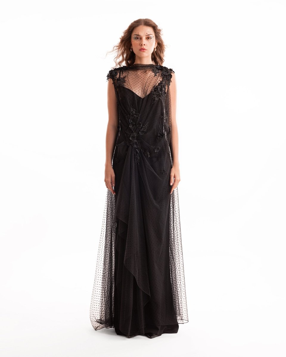 Draped Cape - like Dress - Gemy Maalouf