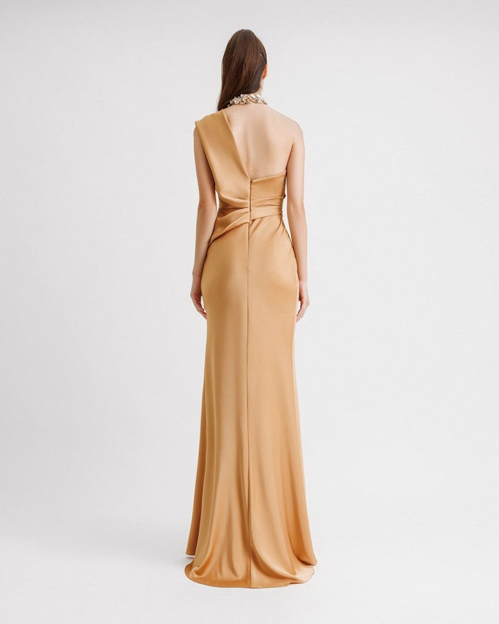 One - Shoulder Draped Dress - Gemy Maalouf