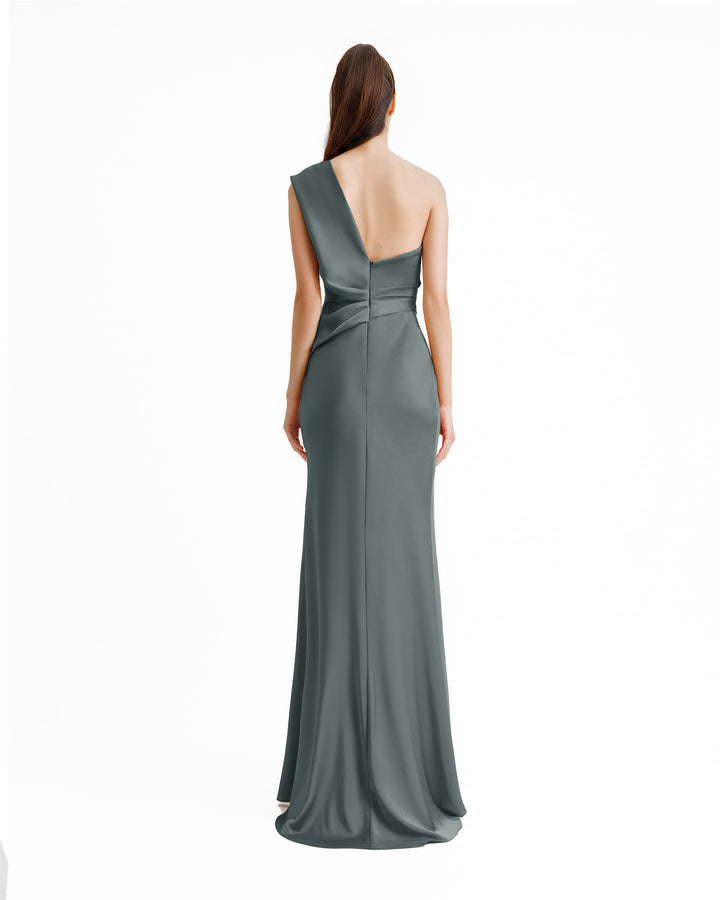 One-Shoulder Draped Dress