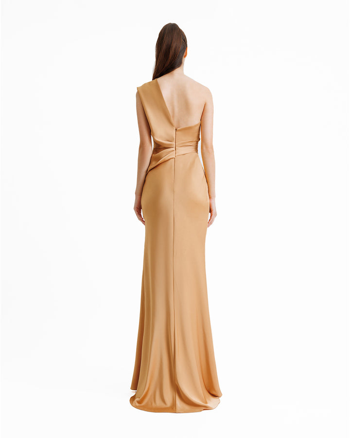 One-Shoulder Draped Dress