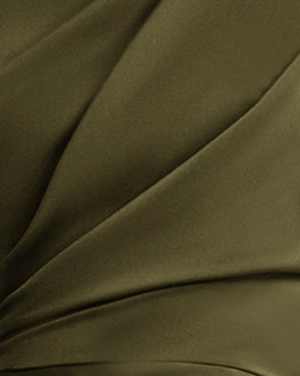 Asymmetrical Ruffled Draped Dress - Gemy Maalouf