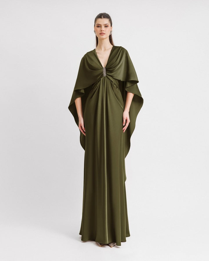 V - neckline Dress - Gemy Maalouf