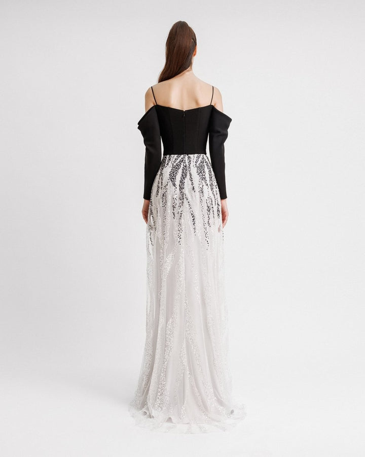 Off - The - Shoulder Draped Dress - Gemy Maalouf