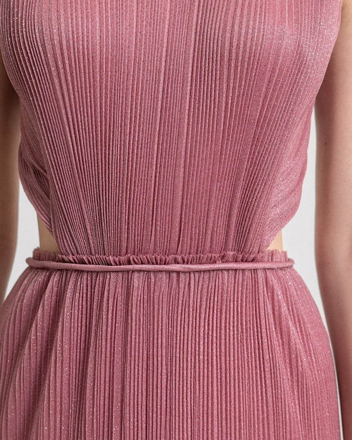 Slim - Cut Dress with Cut - Outs - Gemy Maalouf