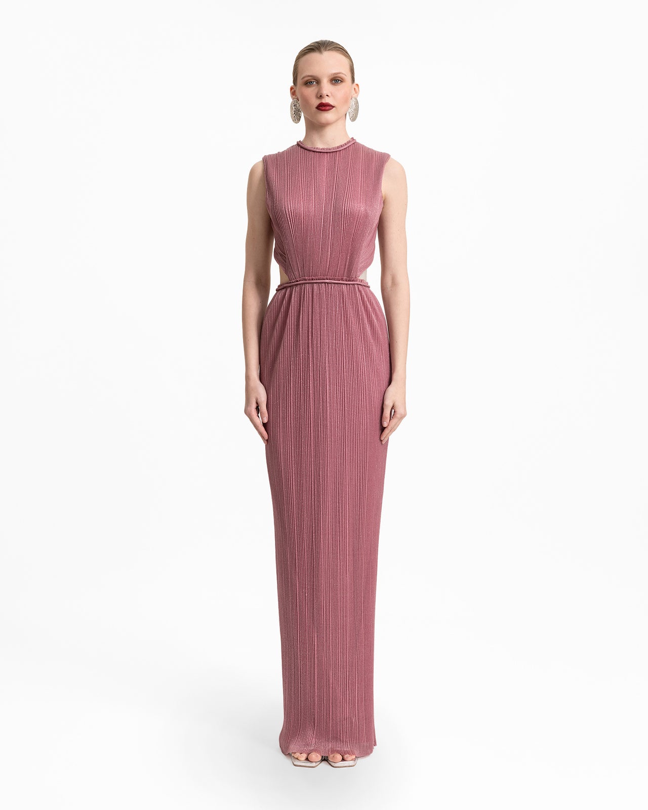 Slim-Cut Dress with Cut-Outs