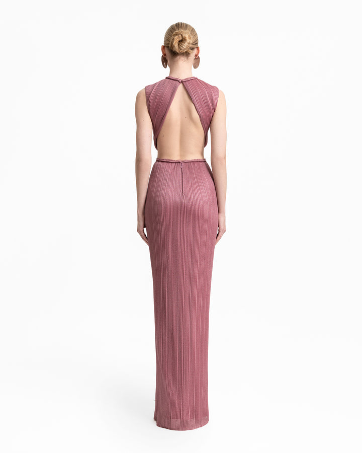 Slim-Cut Dress with Cut-Outs