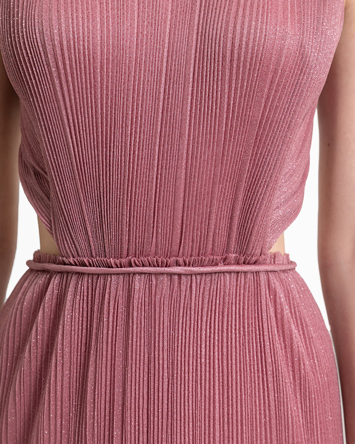 Slim-Cut Dress with Cut-Outs