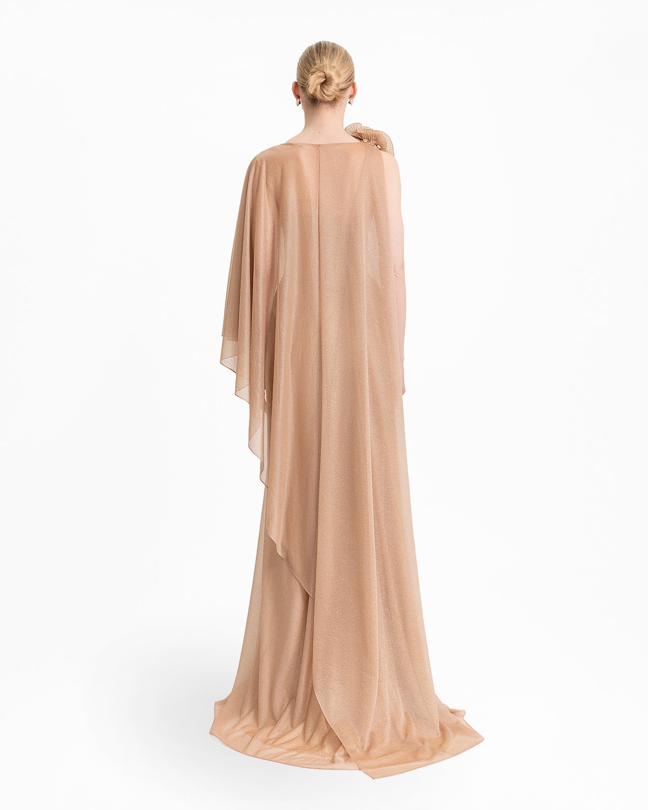 Floral Neckline Asymmetrical Dress