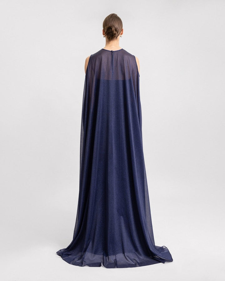 Strapless Dress with See - Through cape - Gemy Maalouf