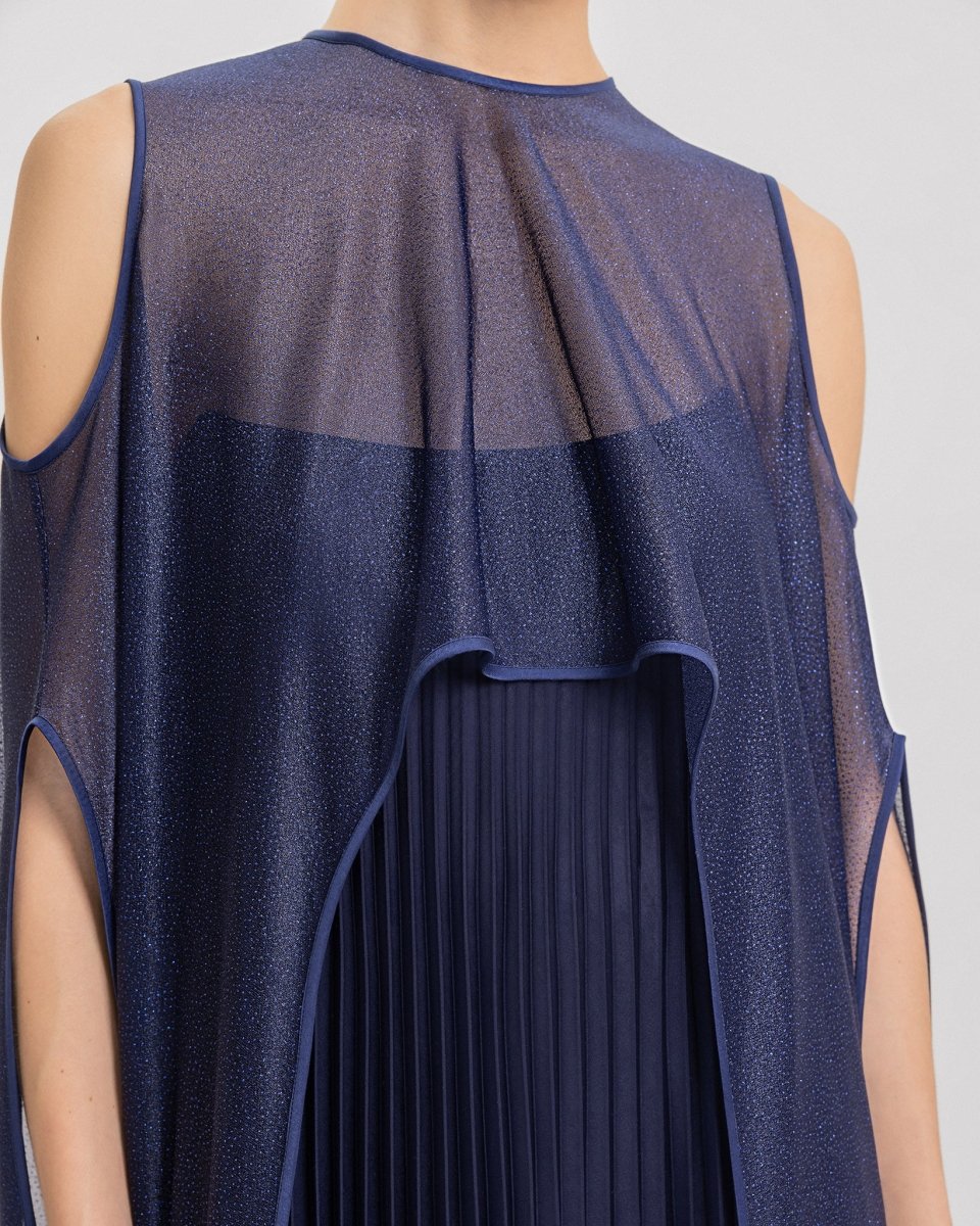 Strapless Dress with See - Through cape - Gemy Maalouf