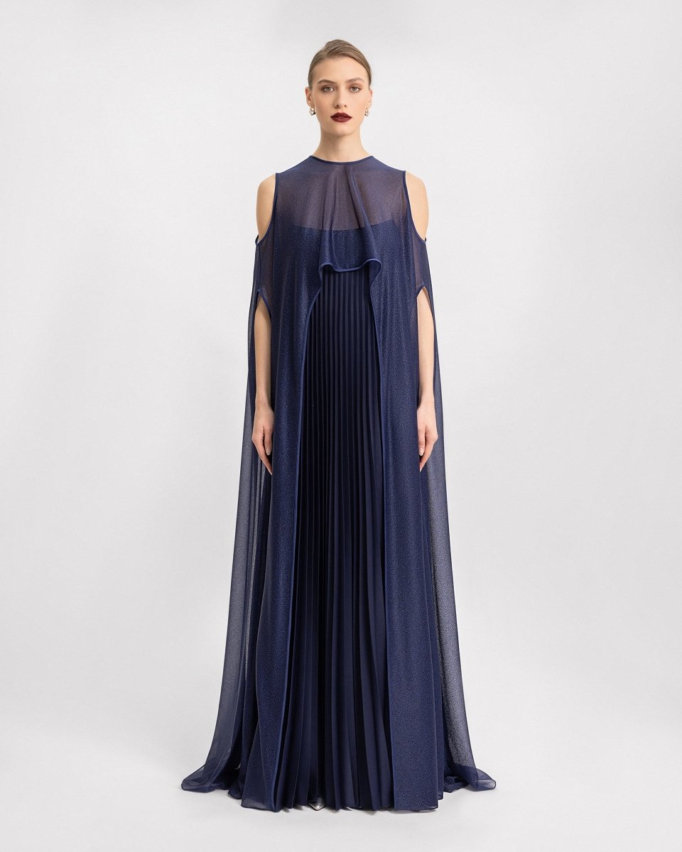 Strapless Dress with See - Through cape - Gemy Maalouf