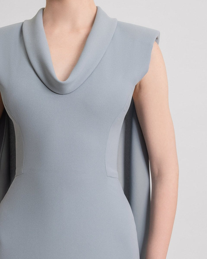 Padded Shoulders Dress - Gemy Maalouf