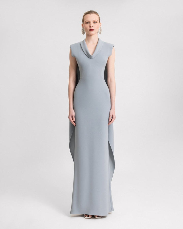 Padded Shoulders Dress - Gemy Maalouf