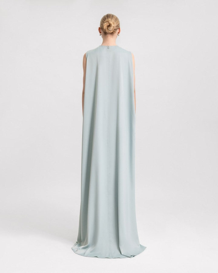 Asymmetrical Sheer Overskirt Dress - Gemy Maalouf