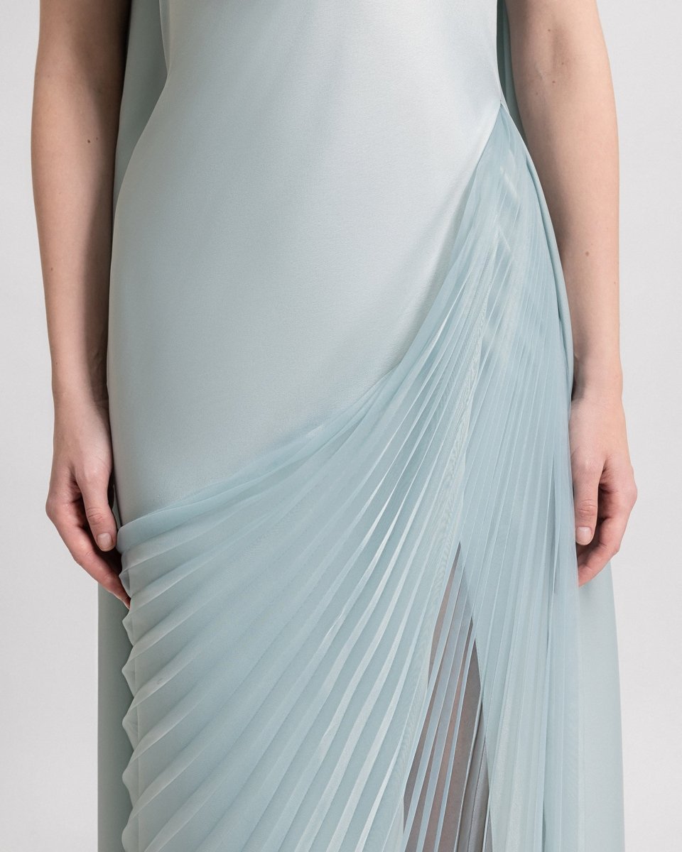 Asymmetrical Sheer Overskirt Dress - Gemy Maalouf