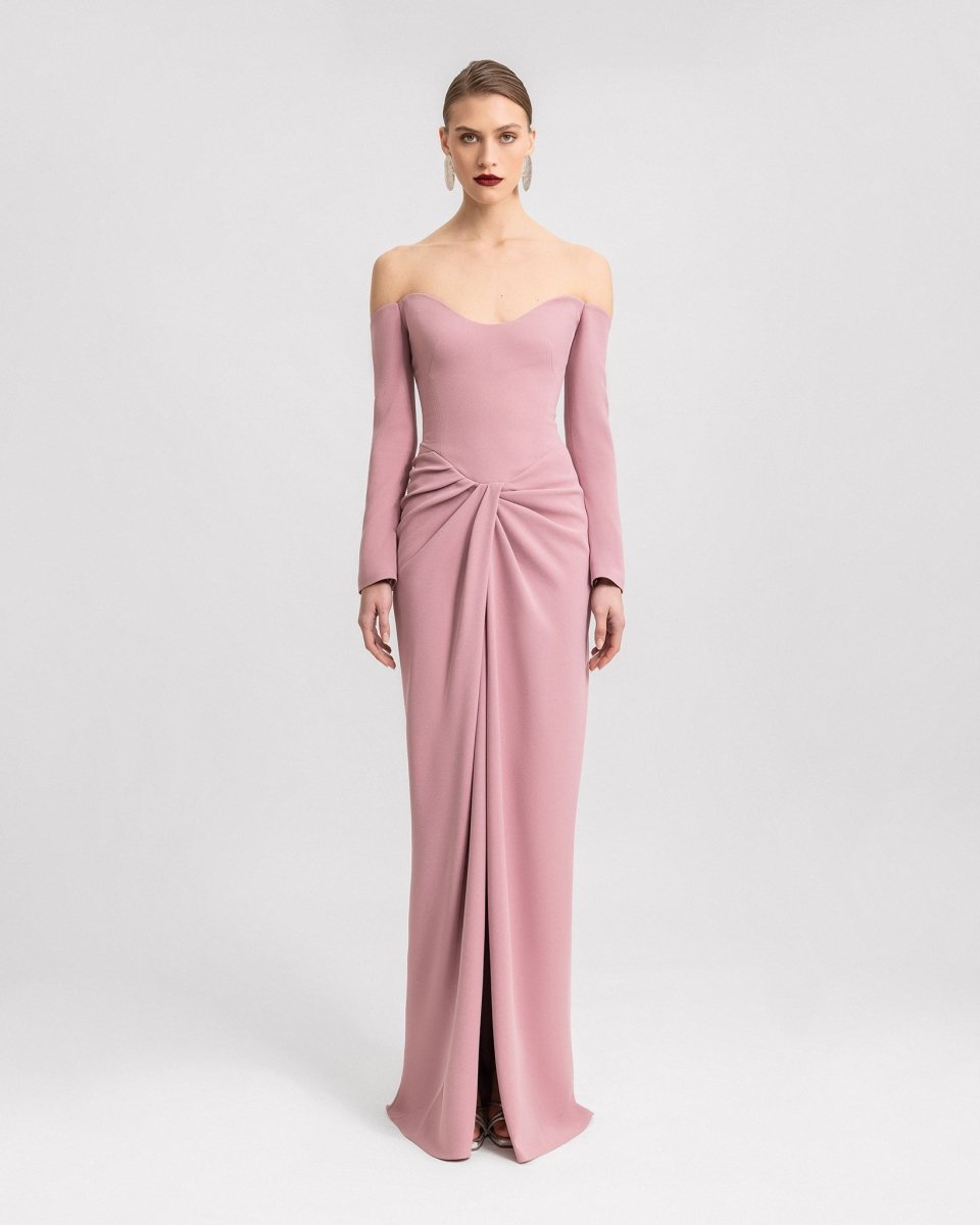 Off - Shoulders Draped Dress - Gemy Maalouf
